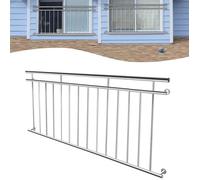 Garde-corps - HENGMEI - Balcon en acier inoxydable - 184x90cm - Résistant à la corrosion - Installation facile
