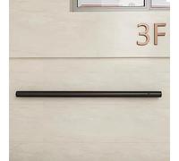 Garde-corps industriel en métal noir de 3 m - Rampe murale pour escalier intérieur/extérieur - Barre de sécurité de 5,1 cm de diamètre pour l'escalade et la décoration sécurisées