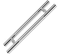 Garde-corps Mains Courantes Poignées Push-Pull Porte de Grange en Acier Inoxydable Poignée Longue Porte en Bois Porte en Verre Barre de Poignée à Deux Côtés, Robuste, Durable(Taille : 8 (Blanc 80*60cm)