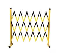 Garde-Corps Mobile Extensible, Facile à Monter, avec roulettes, pour clôture de Chantier (Route, Garage, allée), barrière de sécurité rétractable (Dimensions : H 120 cm +