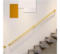 Garde-corps mural doré pour personnes âgées et handicapés - Garde-corps de sécurité en fer durable, 2,4 m, support sûr pour escaliers et couloirs