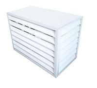Garde-corps pour unité extérieure de climatiseur, couvercle d'auvent de climatisation, couvercle en aluminium pour unité extérieure de climatiseur, clôture pour cacher le climatiseur, applicable