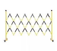 Garde-corps rétractable - Barrière métallique extensible pour cour, piscine, contrôle de la circulation, portable, noir, 1,2 x 5 m, clôture de sécurité, facile à installer, protection extérieure