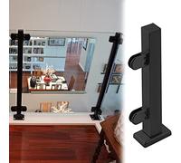 Garde Corps Verre Poteau de Balustrade en Verre Carré Sur Pied, Pilier de Panneaux de Clôture pour Panneau en Verre/ Plastique/ Bois/ Acrylique, Main-courante pour Escalier de Balcon ( Color : End pos