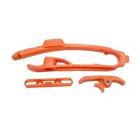 Garde de chaîne Convient pour KTM SX SXF XC XCF XCFW SMR 125 250 300 350 450 2007-2020 Kit de protection de pièce coulissante de curseur de chaîne de serrage(Orange 3 Piece Set)