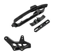 Garde de chaîne Convient pour SX SXF XC XCF 125 200 250 300 350 450 2012-2020 Kit de curseur chaîne bras oscillant Guide protection Collier serrage tuyau frein(Black set)
