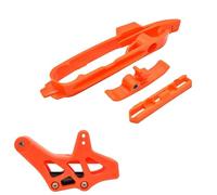 Garde de chaîne Convient pour SX SXF XC XCF 125 200 250 300 350 450 2012-2020 Kit de curseur chaîne bras oscillant Guide protection Collier serrage tuyau frein(Orange set)
