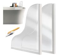 Garde de douche acrylique - barrière à l'eau en silicone, bande de protection pour Splash adhésive | Bouchon d'eau solide pour le bord de l'évier de cuisine Utilisation du joint avec baignoire et