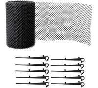 Garde de Gouttière - Maille en Plastique - 18 cm de Large - 8 m de Long - Couleur Noir