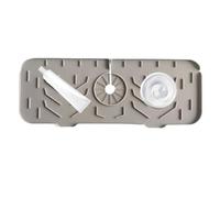 Garde des éclaboussures de robinet en silicone : bac d'égouttement à manipulation sans glissement, tapis de séchage en silicone pour comptoir, protecteur d'éclaboussure évier pour cuisine, lavabo b