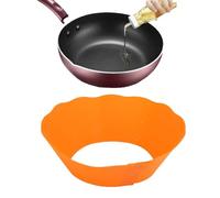 Garde-Éclaboussures En Silicone, Écran Anti-Éclaboussures Réglable Pare-Huile Pour Poêle Kit De Déflecteur De Barrière D'huile Domestique Pliable Antiadhésif Pour Fournitures De Cuisine Orange