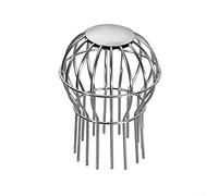 Garde-gouttière en métal, 75 mm, garde les tuyaux de gouttière en forme de feuille de ballon, garde les tuyaux de descente de gouttière à l'abri des blocages des feuilles, de la mousse, de la boue, de