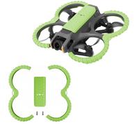 Garde-hélice + Coque arrière pour DJI Avata 2, Anneau de protection en silicone anti-collision et anti-rayures pour drone (Anneau de protection vert + Coque arrière)