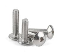 Garde les choses à l'intérieur 10 pièces/lot M2 M2.5 M3 M4 M5 M6 M8 304 en acier inoxydable Hexagone Encastré Vis à tête ronde Boulons à tête plate ronde Convient à de nombreux endroits(45 mm x 10 pcs