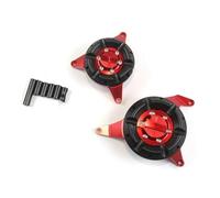 Garde Moteur de Moto Z800 2013-2016 CNC Aluminium pour Couvercle de Moteur Stator Protecteur Anti Crash Pads pour Moto(Rouge)