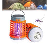 Garde-moustique Électrique, Lampe Électrique Anti-moustique, Tueur De Moustiques De Camp Rechargeable Portable, Tueur De Lampe Anti-moustique Étanche Solaire Extérieur, Intérieur/extérieur(1 PC*Orange