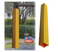 Garde Poteau De Basket Ball 213 Cm Protection De Poteaux pour Aire De Jeux, 4x4 6x6 8x8 Protection Carrée Anti-Collision pour Poteaux, pour Gymnase Et École(Yellow,7"x7" (18x18cm))