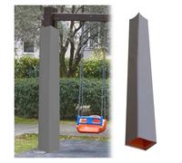 Garde Poteau De Basket Ball 213 Cm Protection De Poteaux pour Aire De Jeux, 4x4 6x6 8x8 Protection Carrée Anti-Collision pour Poteaux, pour Gymnase Et École(Gray,8.5"x8.5" (21.5x21.5cm))