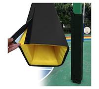 Garde Poteau De Basket Ball Coussin Carré pour Poteau De Basket Extérieur, Rembourrage pour Poteau Métallique, Résistant Aux Intempéries, Protection, Garage(Black H 5ft,2x2 inch)