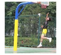 Garde Poteau De Basket Ball Protection pour Poteau De Panier De Basket 150, 180, 200 Et 240 Cm, Toutes Saisons, Enveloppé sur Les Côtés, sur Mesure, pour sous-Sol(Yellow H- 5.5',Dia 9")