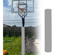 Garde Poteau De Basket Ball Rembourrage Panier Basket Poteau Rond, Coussinets Sécurité Enveloppants Gris Bleu Noir avec Attaches en Nylon - H 60, 120, 180, 240, 305 Cm(Gray H 240cm,Dia 60mm)