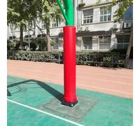 Garde Poteau De Basket Ball Rembourrage Poteau Basket-Ball Toutes Saisons Rond Extérieur, Coussinet Protection Garage Résistant Aux Intempéries Colonne Extérieure(Red,Dia 8in)