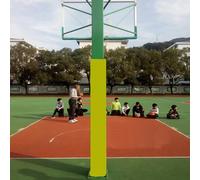 Garde Poteau De Basket Ball Rembourrage Poteau Basket Carré, Hauteur 150/180 Cm, Garage, Compatible avec Poteaux 7 X 7, 10 X 10, 12 X 12, 15 X 15, 30 X 30 Cm,(Yellow 150cm,25x25cm)