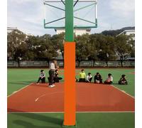Garde Poteau De Basket Ball Rembourrage Poteau Basket Carré, Hauteur 150/180 Cm, Garage, Compatible avec Poteaux 7 X 7, 10 X 10, 12 X 12, 15 X 15, 30 X 30 Cm,(Orange 150cm,20x20cm)