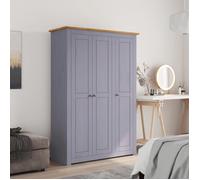 vidaXL Garde-robe 3 portes Panama – Pin (assortiment) – Gris 118x50x171,5 cm