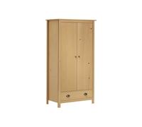 Vidaxl Garde-Robe À 2 Portes Hill 89x50x170 Cm Bois De Pin Solide Marron