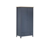 Garde-robe à 2 portes Hill Gris 89x50x170cm Bois de pin solide288949