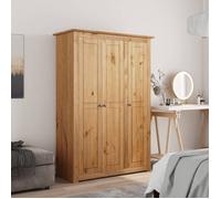 Vidaxl Garde-Robe À 3 Portes 118x50x171,5 Cm Pin Assortiment Panama Marron