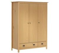 vidaXL Garde-robe 3 portes Hill 127x50x170 cm Pin solide Marron miel G