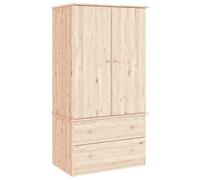 Vidaxl Garde-Robe Alta 90x55x170 Cm Bois Massif De Pin Marron
