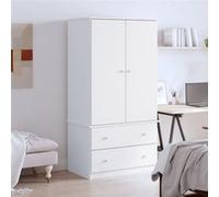 Vidaxl Garde-Robe Alta Blanc 90x55x170 Cm Bois Massif De Pin Blanc