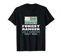 Garde-Robe Amusante Forest Ranger Like A Superhero Only Real Park T-Shirt Graphique avec Valeur, Homme, Noir, L