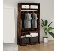Garde-robe Armoire à Vêtements Chambre Chêne Fumé Bois d'Ingénierie vidaXL