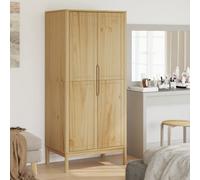 Garde-robe Armoire de Rangement Buffet Intérieur Bois Massif de Pin vidaXL