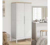 Garde-robe Armoire de Rangement Buffet Intérieur Bois Massif de Pin vidaXL
