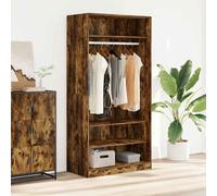 vidaXL Garde-robe chêne fumé 80x50x200 cm bois d'ingénierie Marron G