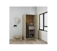 Garde-robe, Armoire de Rangement, Etagère à Vêtements, Meuble de Chambre à Coucher, Organisateur de Maison Intérieur, Chêne Sonoma Bois d'Ingénierie