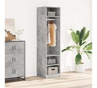 vidaXL Garde-Robe Gris béton 50 x 50 x 200 cm Aggloméré, Armoire de Rangement, Organisateur de Garde-Robe, Armoire, Placard, Garde-Robe de Chambre