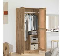 Garde-robe Armoire de Rangement Organisateur Gris Béton Bois d’Ingénierie vidaXL