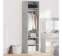 Garde-robe Armoire de Rangement Organisateur Gris Béton Bois d’Ingénierie vidaXL