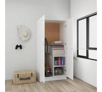 Garde-robe Armoire de Rangement Organisateur Gris Béton Bois d’Ingénierie vidaXL