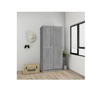 vidaXL Garde-robe Sonoma – 82,5x51,5x180 cm Bois d'ingénierie Gris