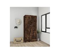 Garde-Robe Chêne Fumé 82,5x51,5x180 Cm Bois D'ingénierie Vidaxl Vidaxl Multicolore
