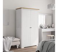 vidaXL Armoire à vêtements 355060 – Meuble de rangement blanc et marron
