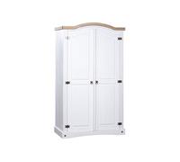 Garde robe avec 2 portes Gamme Corona pin mexicain Blanc