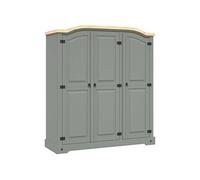 vidaXL Garde-robe Gamme Corona avec 3 portes en pin mexicain gris 282621